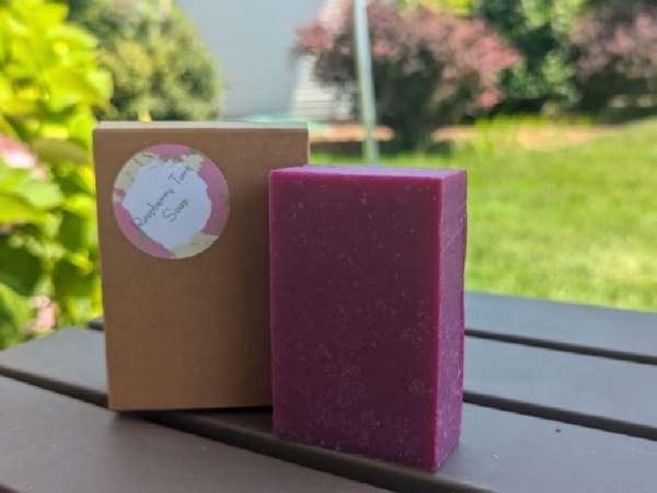 4 oz. Raspberry Tart soap.